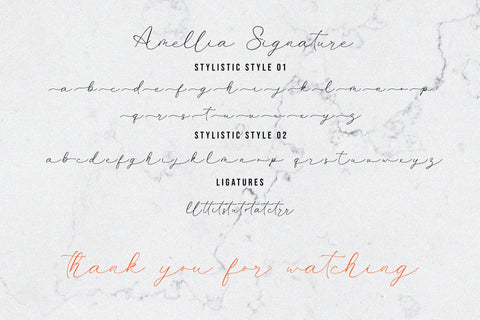 Amellia Signature Font Jun Creative 