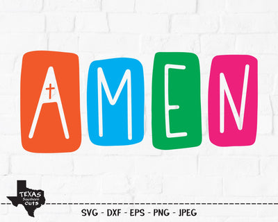 Amen | Religious SVG SVG Texas Southern Cuts 