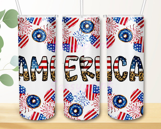 America 20oz Skinny Tumbler Png, 4th of July Tumbler, American Flag, Leopard America Tumbler Png, Patriotic Glitter Tumbler, Custom Glitter Tumbler Sublimation sassyprint 