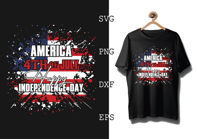 America 4th of July Svg, 4th of July File, America Patriotic Svg, Png, Eps, Dxf Files SVG DesignTShirt 