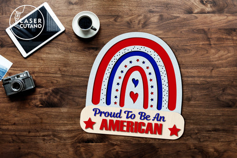 America Cut File Independence Day, 4th of July SVG LaserCutano 