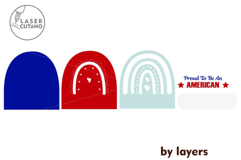 America Cut File Independence Day, 4th of July SVG LaserCutano 