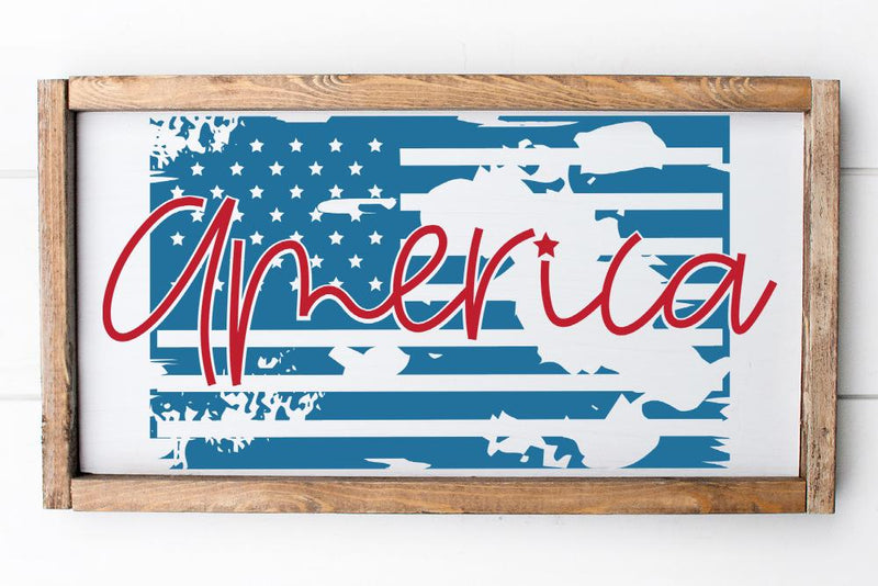 America Distressed Flag SVG - So Fontsy