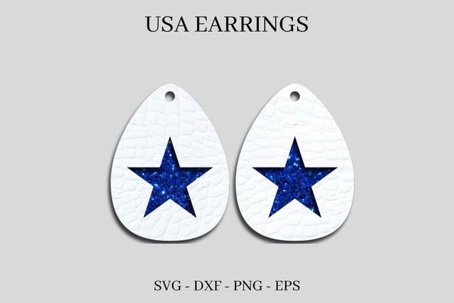 America Earrings SVG SVG SvgOcean 