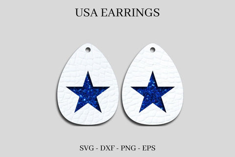 America Earrings SVG SVG SvgOcean 