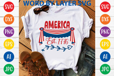 America Est. 1776, 4th Of July SVG Design SVG Rafiqul20606 