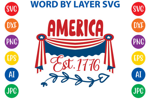 America Est. 1776, 4th Of July SVG Design SVG Rafiqul20606 