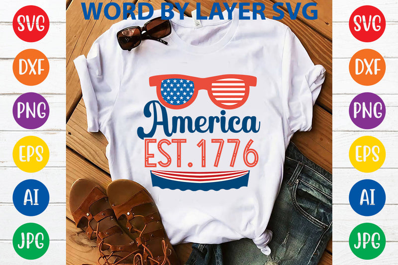 America Est. 1776, 4th Of July SVG Design SVG Rafiqul20606 