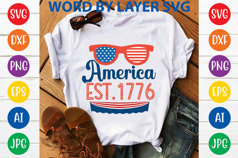 America Est. 1776, 4th Of July SVG Design SVG Rafiqul20606 