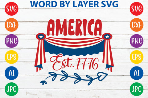 America Est. 1776, 4th Of July SVG Design SVG Rafiqul20606 