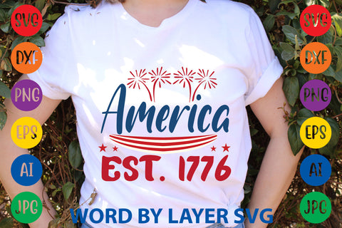 America Est. 1776, Patriotic SVG Design SVG Rafiqul20606 
