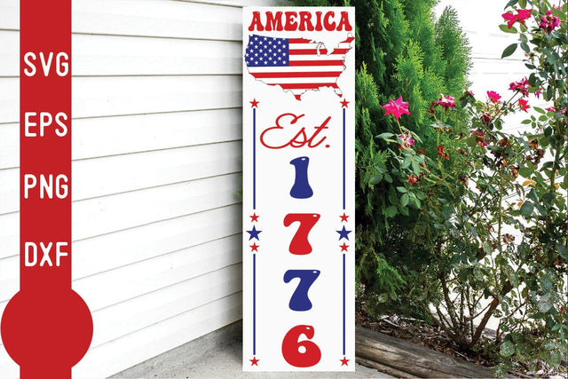 America Est. 1776 Porch Sign SVG SVG Svgcraft 