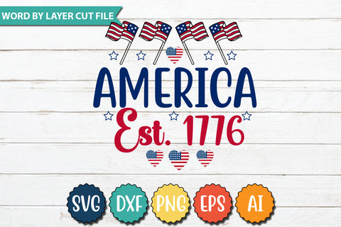 America est. 1776 Svg Cut File Patriotic Fighter Pilot Aviator Sunglasses Stars Stripes Clipart Clip Art Sublimation or Vinyl Shirt Design SVG DesignPlante 503 