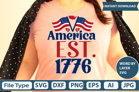 America Est. 1776 Svg Cut File SVG DesignPlante 503 
