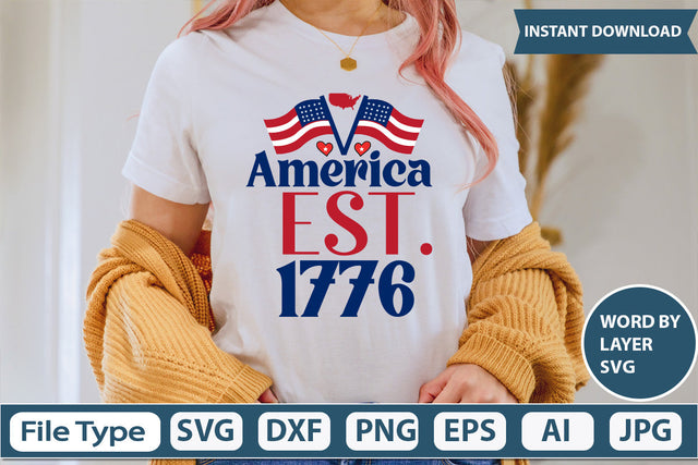 America Est. 1776 Svg Cut File SVG DesignPlante 503 