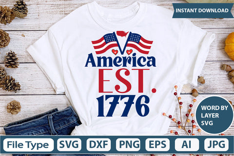 America Est. 1776 Svg Cut File SVG DesignPlante 503 