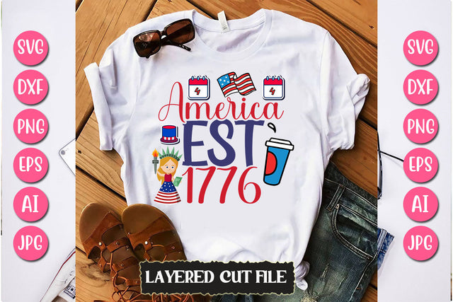 America Est 1776 SVG Cut File SVG Newmockups 