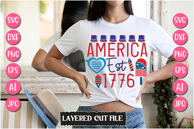 America Est 1776 SVG Cut File SVG Newmockups 