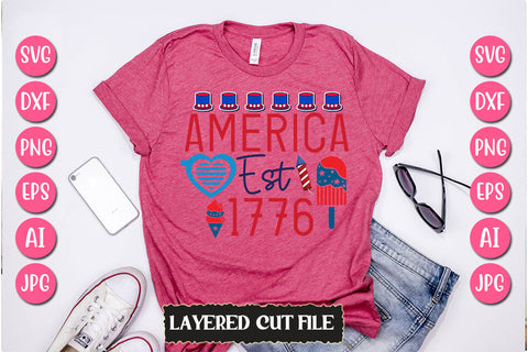 America Est 1776 SVG Cut File SVG Newmockups 