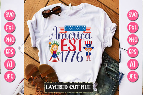 America Est 1776 SVG Cut File SVG Newmockups 
