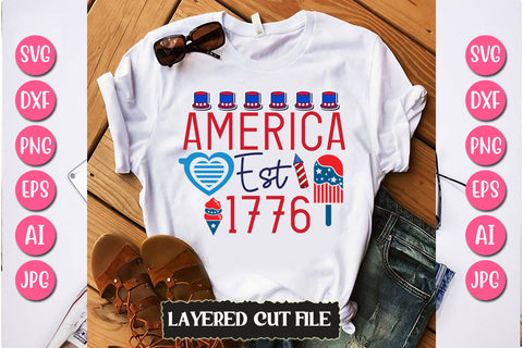 America Est 1776 SVG Cut File SVG Newmockups 