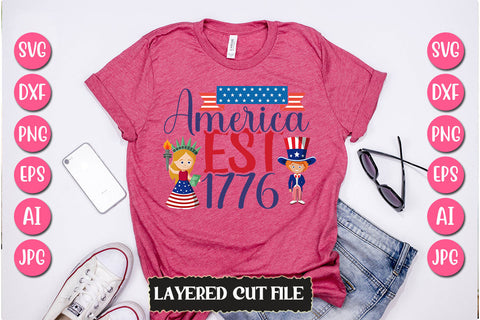 America Est 1776 SVG Cut File SVG Newmockups 