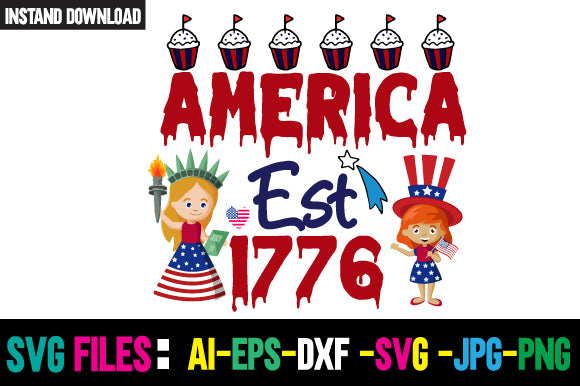 America Est 1776 SVG Cut File SVG Newmockups 