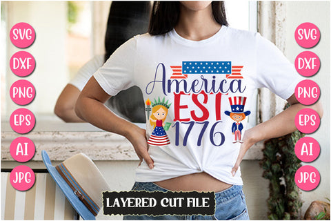 America Est 1776 SVG Cut File SVG Newmockups 