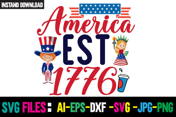 America Est 1776 SVG Cut File SVG Newmockups 