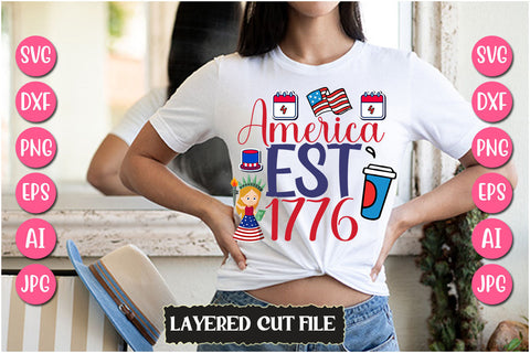 America Est 1776 SVG Cut File SVG Newmockups 