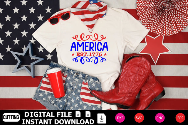 America Est. 1776 SVG cut files SVG Shahin alam 