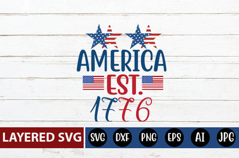 America Est. 1776 SVG cute file SVG Blessedprint 