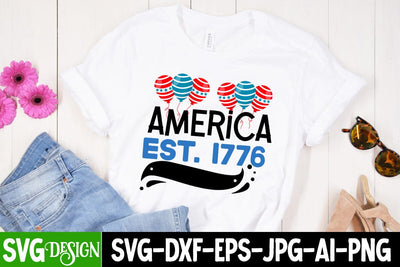 America est.1776 SVG Cut File, America est.1776 SVG Design , All American Dad SVG Quotes,4th of July SVG Design, Happy 4th of July SVG Design,American SVG Design ,Merica SVG Cut File,4th of july Sublimation Design SVG BlackCatsMedia 