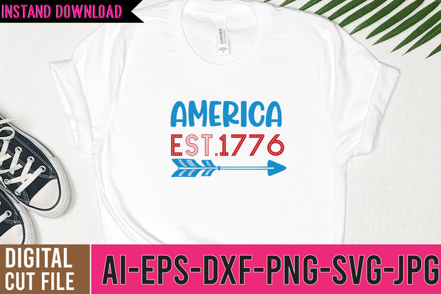 America Est.1776 SVG Cut File SVG BlackCatsMedia 