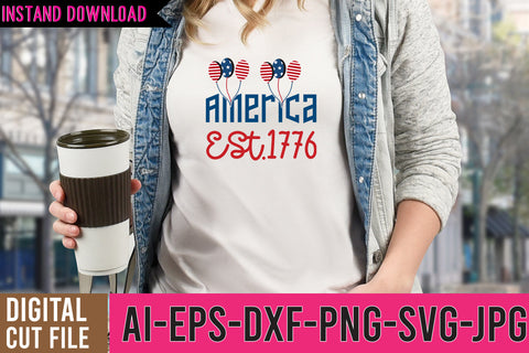 America est.1776 SVG Design ,America est.1776 SVG Cut FIle SVG BlackCatsMedia 