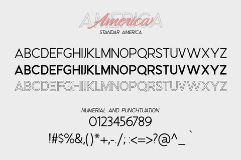 America Font Duo Font Zane Studio55 