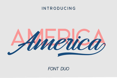 America Font Duo Font Zane Studio55 