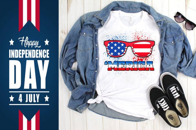 America Glasses 4th-Of July Sublimation SVG Svgcraft 