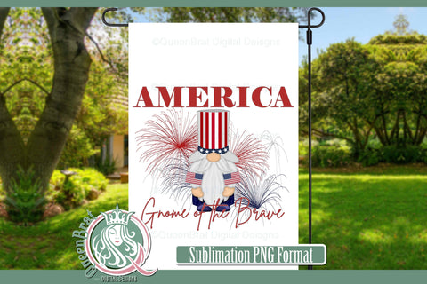 America Gnome of the Brave Sublimation Sublimation QueenBrat Digital Designs 