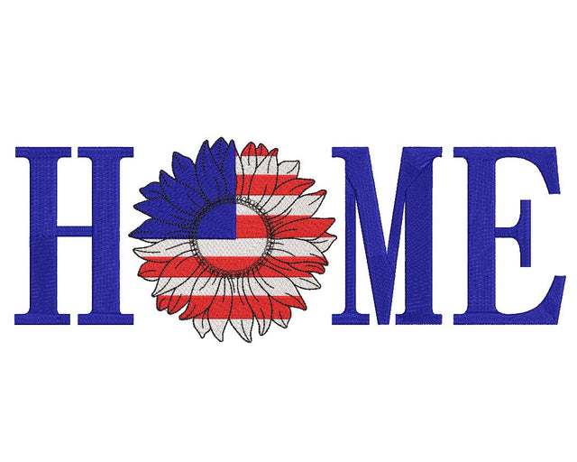 America Home with Sunflower Embroidery/Applique DESIGNS Canada Embroidery 