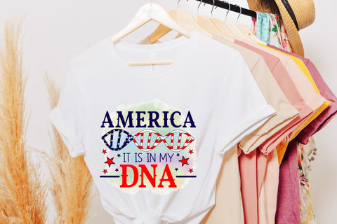 America It is in My DNA, Patriotic Sublimation PNG Sublimation CraftLabSVG 