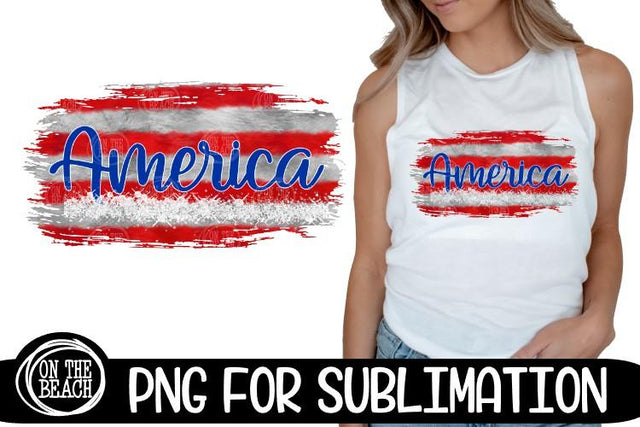 AMERICA - July 4th - PNG 300 DPI Sublimation Sublimation On the Beach Boutique 