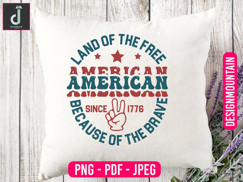America Land of the free because of the brave png design Sublimation Alihossainbd 