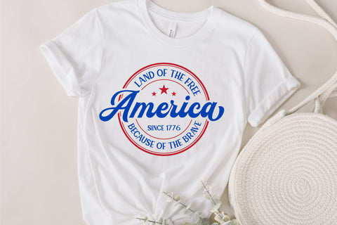America Land Of The Free Because Of The Brave SVG, 4th of July SVG, Fourth of July SVG, Patriotic Svg, Independence Day Svg, Png Sublimation SVG Fauz 