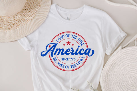America Land Of The Free Because Of The Brave SVG, 4th of July SVG, Fourth of July SVG, Patriotic Svg, Independence Day Svg, Png Sublimation SVG Fauz 