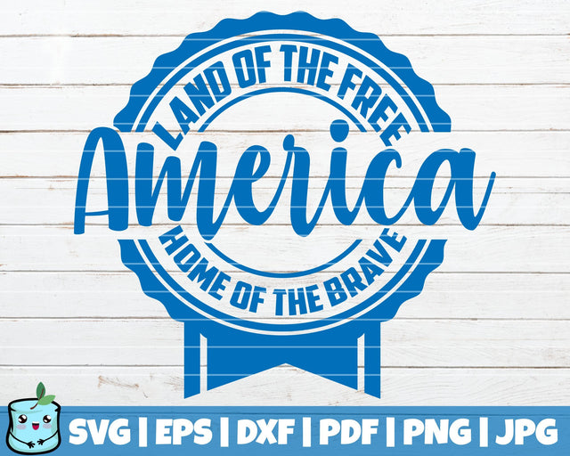 America Land Of The Free Home Of The Brave SVG MintyMarshmallows 
