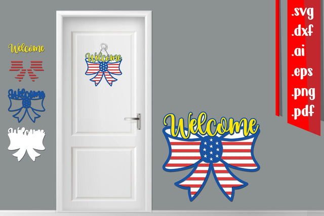 America Layered Door Sign 5 SVG zafrans studio 