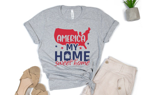 America My Home Sweet Home, 4th Of July SVG SVG CraftLabSVG 
