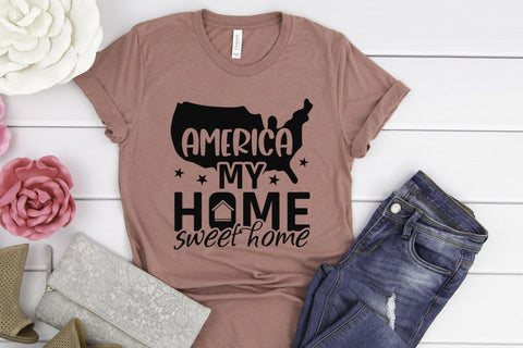 America My Home Sweet Home, 4th Of July SVG SVG CraftLabSVG 