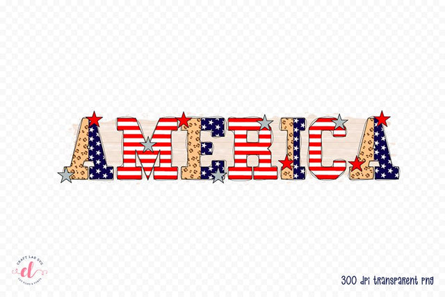 America PNG, 4th of July Sublimation PNG Sublimation CraftLabSVG 